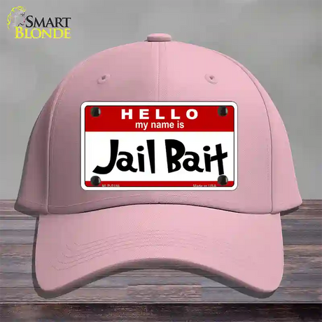 Jail Bait Novelty License Plate Hat Cotton / Pink