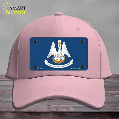 Louisiana State Flag Novelty License Plate Hat Cotton / Pink