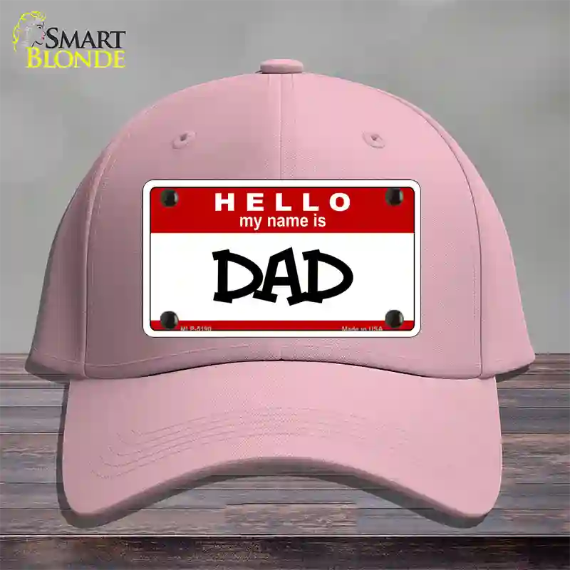 Dad Novelty License Plate Hat Cotton / Pink