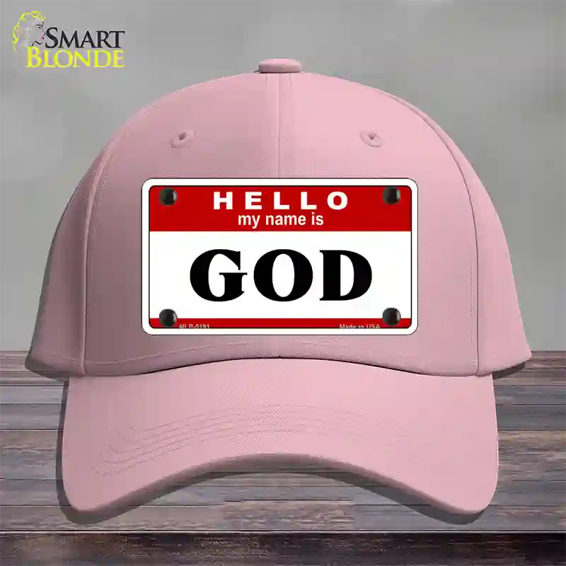 Name Is God Novelty License Plate Hat Cotton / Pink