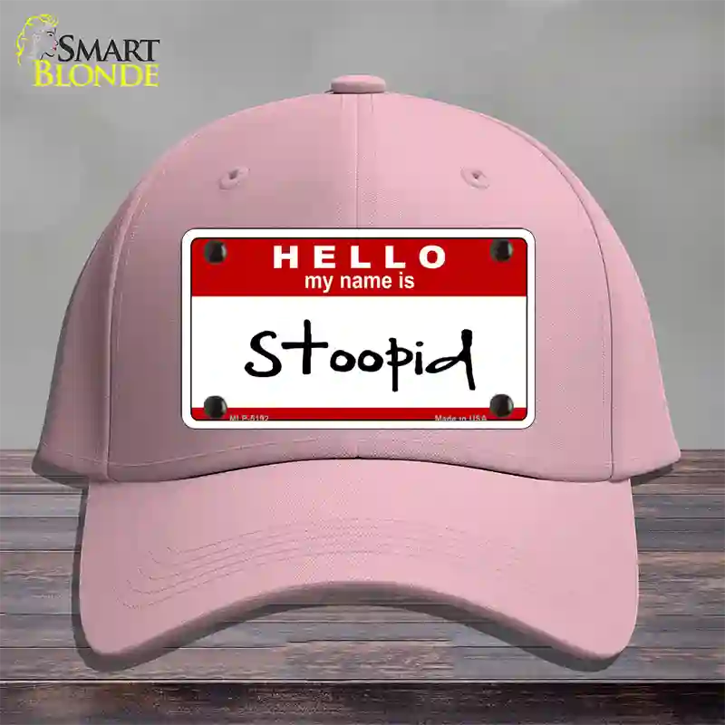 Stoopid Novelty License Plate Hat Cotton / Pink