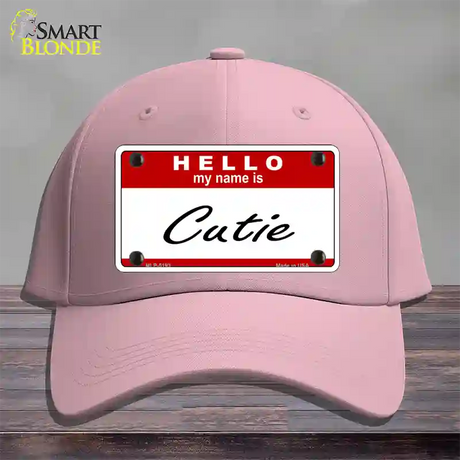 Cutie Novelty License Plate Hat Cotton / Pink