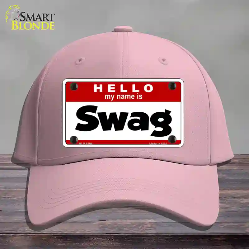 Swag Novelty License Plate Hat Cotton / Pink