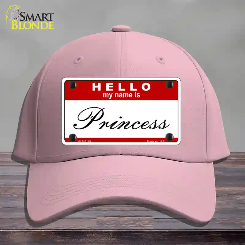 My Name Is Princess Novelty License Plate Hat Cotton / Pink