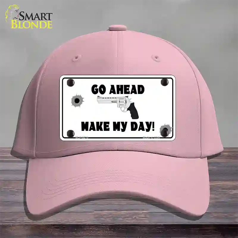 Go Ahead Make My Day Novelty License Plate Hat Cotton / Pink