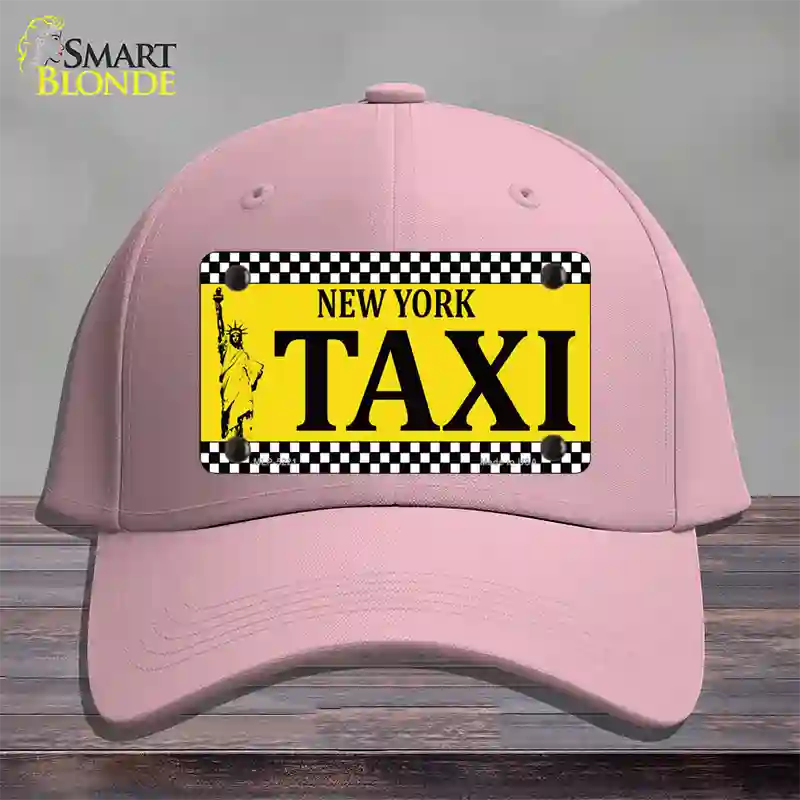 New York Taxi Novelty License Plate Hat Cotton / Pink