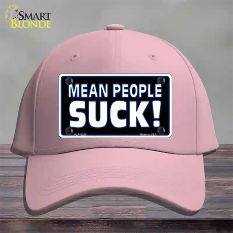 Mean People Suck Novelty License Plate Hat Cotton / Pink