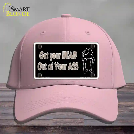 Head Out of Your Ass Novelty License Plate Hat Cotton / Pink