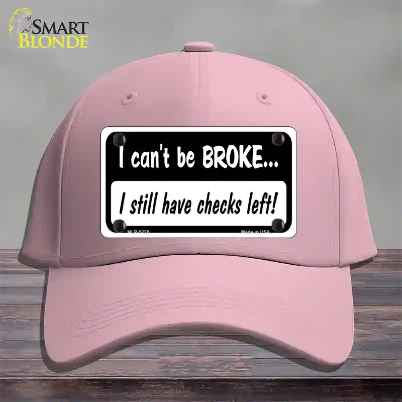 I Still Have Checks Left Novelty License Plate Hat Cotton / Pink