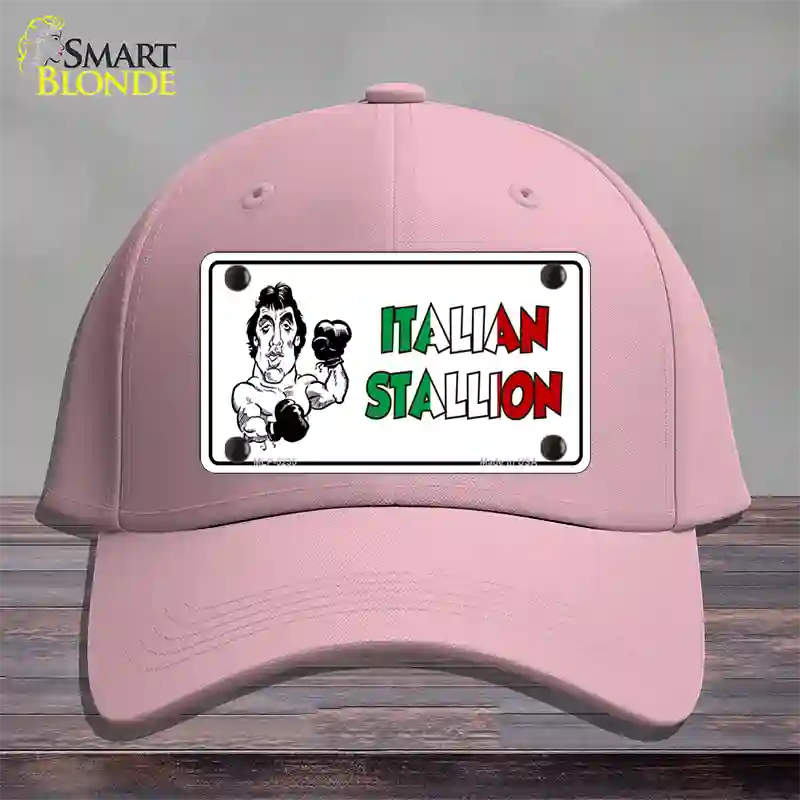 Italian Stallion Novelty License Plate Hat Cotton / Pink