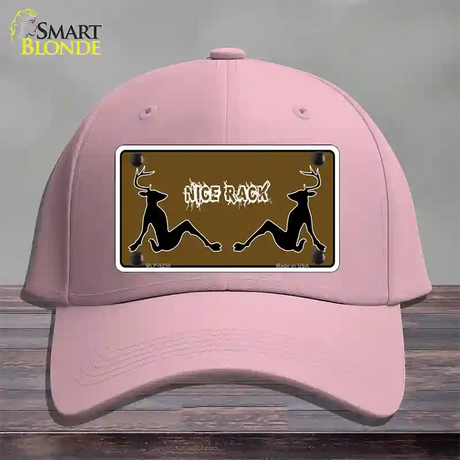 Nice Rack Deer Novelty License Plate Hat Cotton / Pink