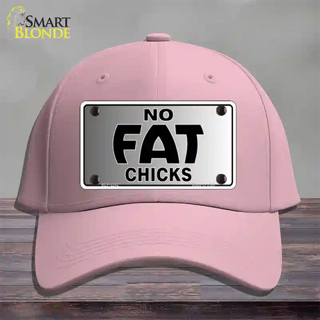 No Fat Chicks Novelty License Plate Hat Cotton / Pink