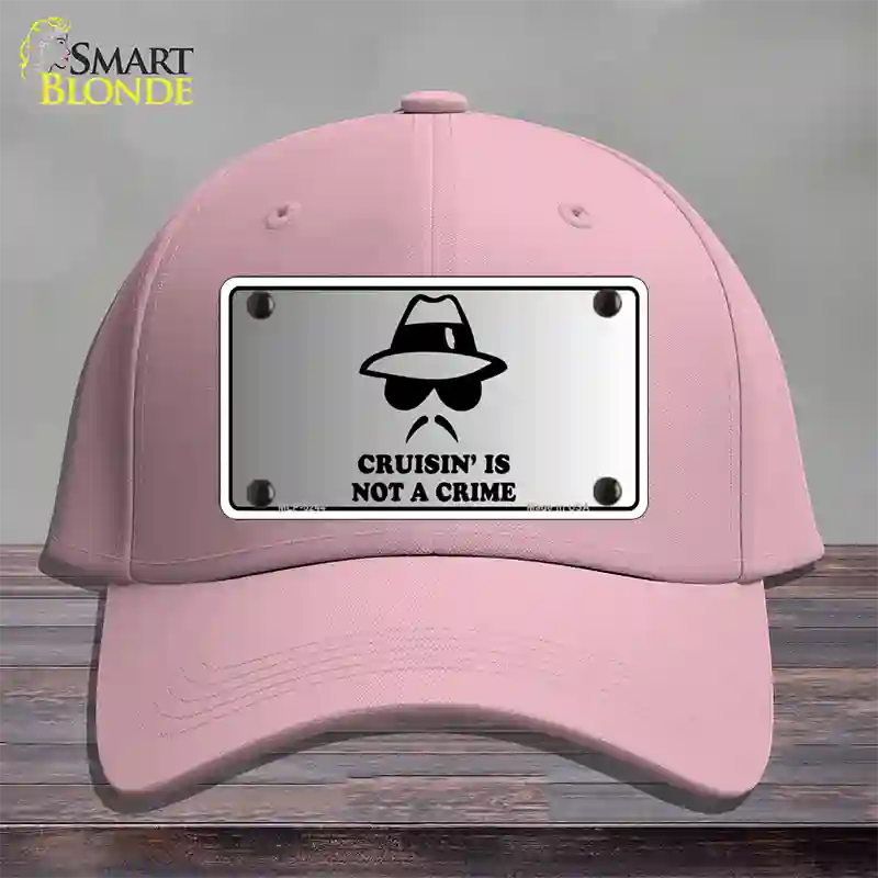 Cruisin Is Not A Crime Novelty License Plate Hat Cotton / Pink