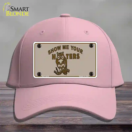 Show Me Your Hooters Novelty License Plate Hat Cotton / Pink