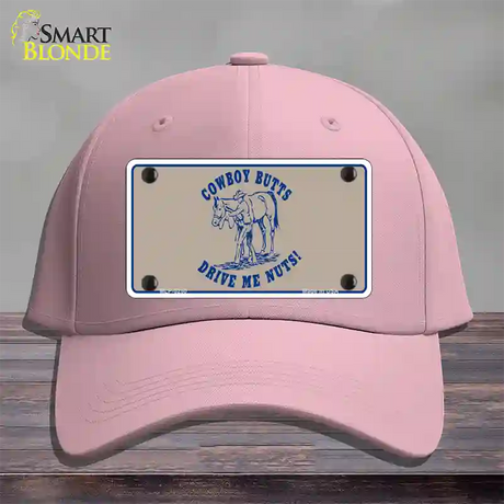 Cowboy Butts Novelty License Plate Hat Cotton / Pink