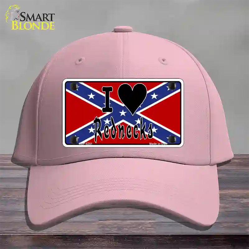 I Love Rednecks Novelty License Plate Hat Cotton / Pink