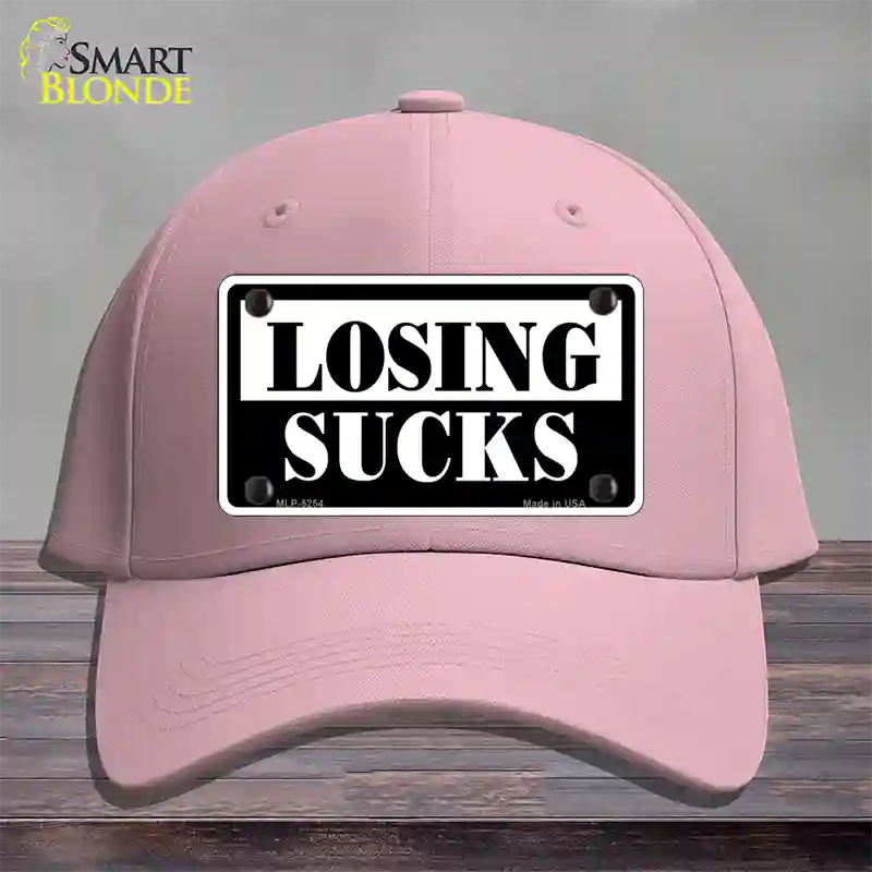 Losing Sucks Novelty License Plate Hat Cotton / Pink