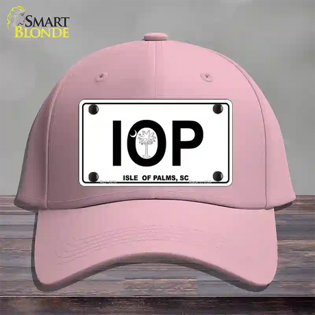 IOP Isle of Palms Novelty License Plate Hat Cotton / Pink