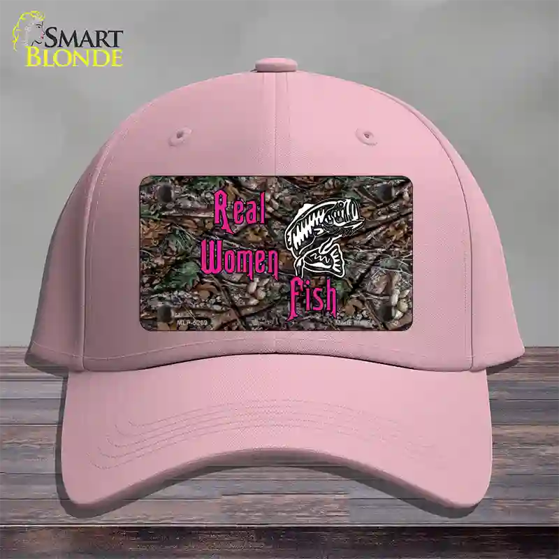 Real Women Fish Novelty License Plate Hat Cotton / Pink