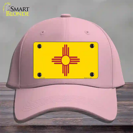 New Mexico State Flag Novelty License Plate Hat Cotton / Pink