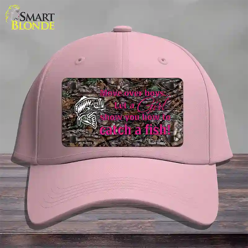 Move Over Boys Novelty License Plate Hat Cotton / Pink