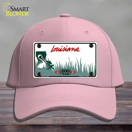 Louisiana 200 Years Blank Novelty License Plate Hat Cotton / Pink