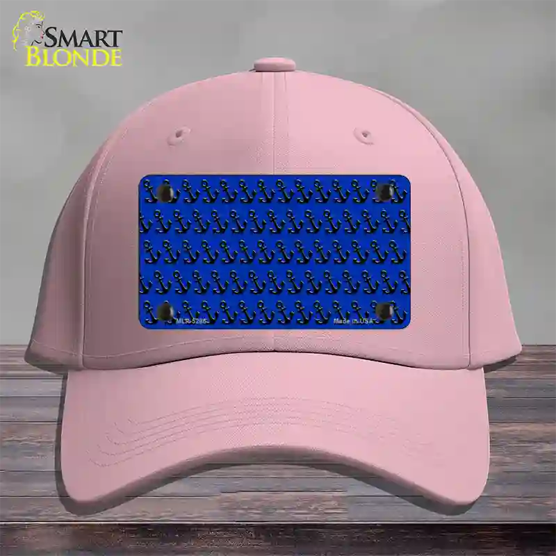 Blue Black Anchor Novelty License Plate Hat Cotton / Pink