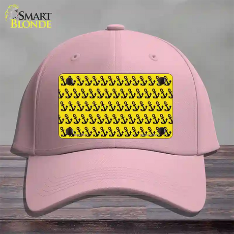 Yellow Black Anchor Novelty License Plate Hat Cotton / Pink