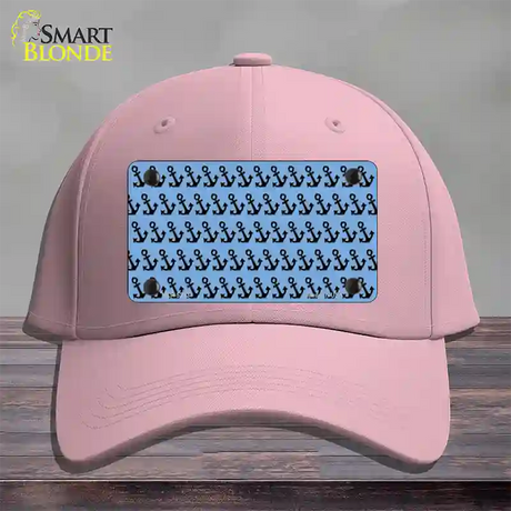 Light Blue Black Anchor Novelty License Plate Hat Cotton / Pink