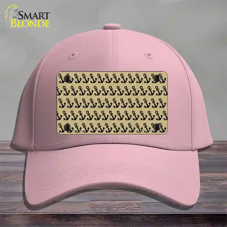 Gold Black Anchor Novelty License Plate Hat Cotton / Pink