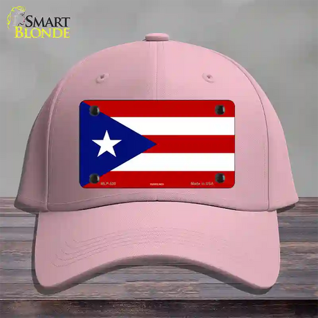 Puerto Rico Flag Novelty License Plate Hat Cotton / Pink