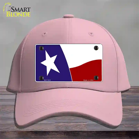 Texas State Flag Waving Novelty License Plate Hat Cotton / Pink