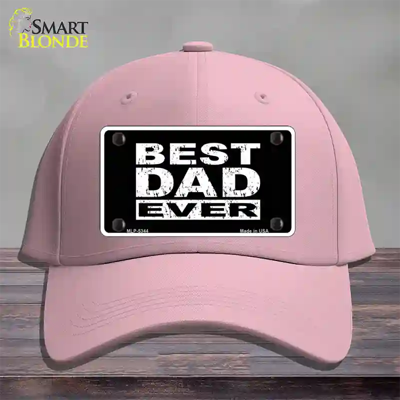 Best Dad Ever Novelty License Plate Hat Cotton / Pink