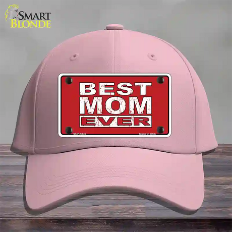 Best Mom Ever Red Novelty License Plate Hat Cotton / Pink