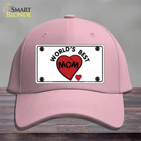 Worlds Best Mom Novelty License Plate Hat Cotton / Pink