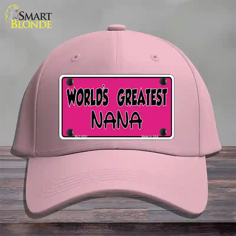 Worlds Greatest Nana Novelty License Plate Hat Cotton / Pink