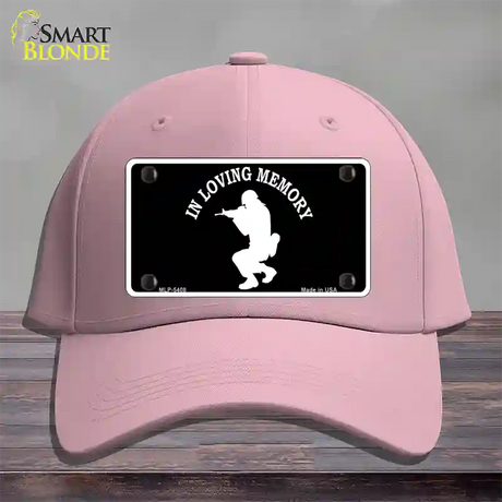 In Loving Memory Squatting Novelty License Plate Hat Cotton / Pink