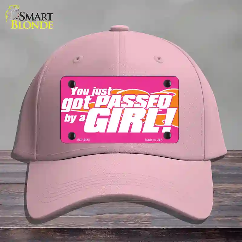 Got Passed By A Girl Novelty License Plate Hat Cotton / Pink