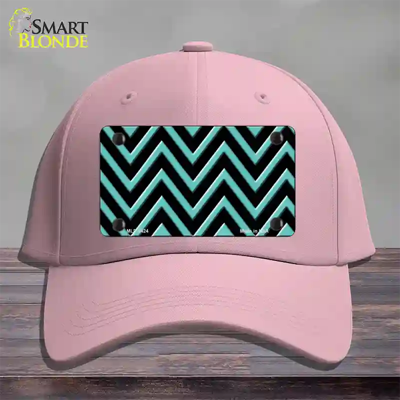 Tiffany Blue Chevron Novelty License Plate Hat Cotton / Pink