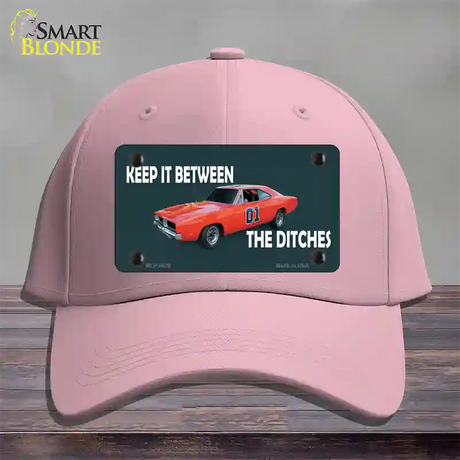 Between The Ditches Novelty License Plate Hat Cotton / Pink