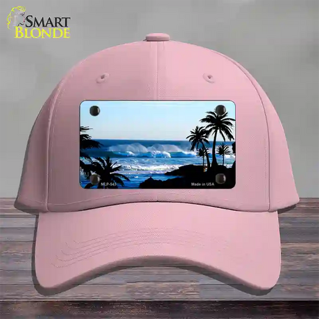 Ocean Wave Novelty License Plate Hat Cotton / Pink