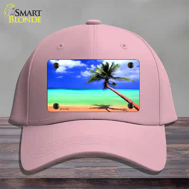 Ocean Sunrise Novelty License Plate Hat Cotton / Pink