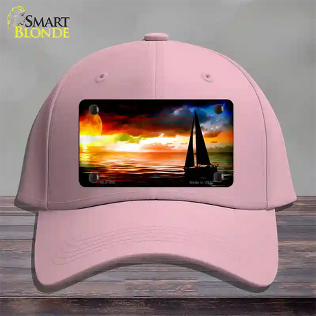 Sailboat Novelty License Plate Hat Cotton / Pink