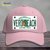 Vero Beach Florida Novelty License Plate Hat Cotton / Pink