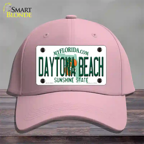 Daytona Beach Florida Novelty License Plate Hat Cotton / Pink