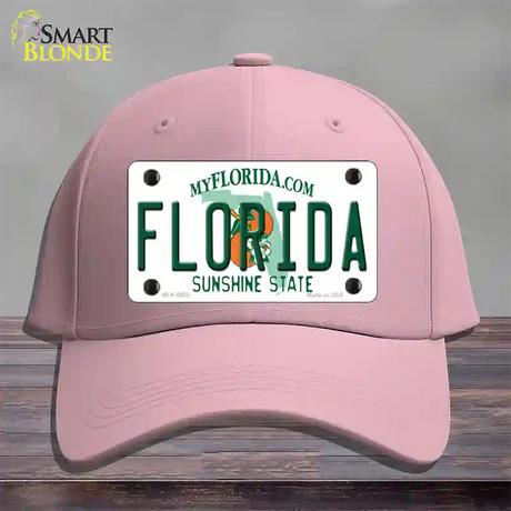 Florida Sunshine State Novelty License Plate Hat Cotton / Pink