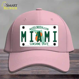 Miami Florida Novelty License Plate Hat Cotton / Pink