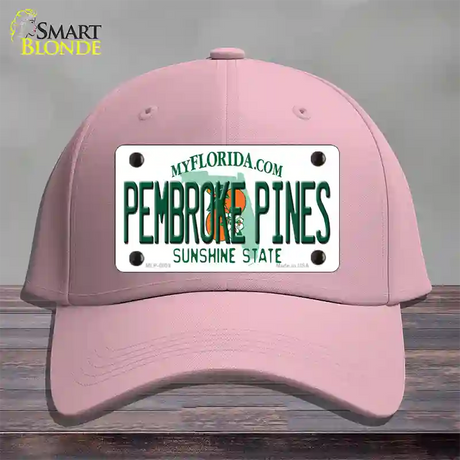 Pembroke Pines Florida Novelty License Plate Hat Cotton / Pink