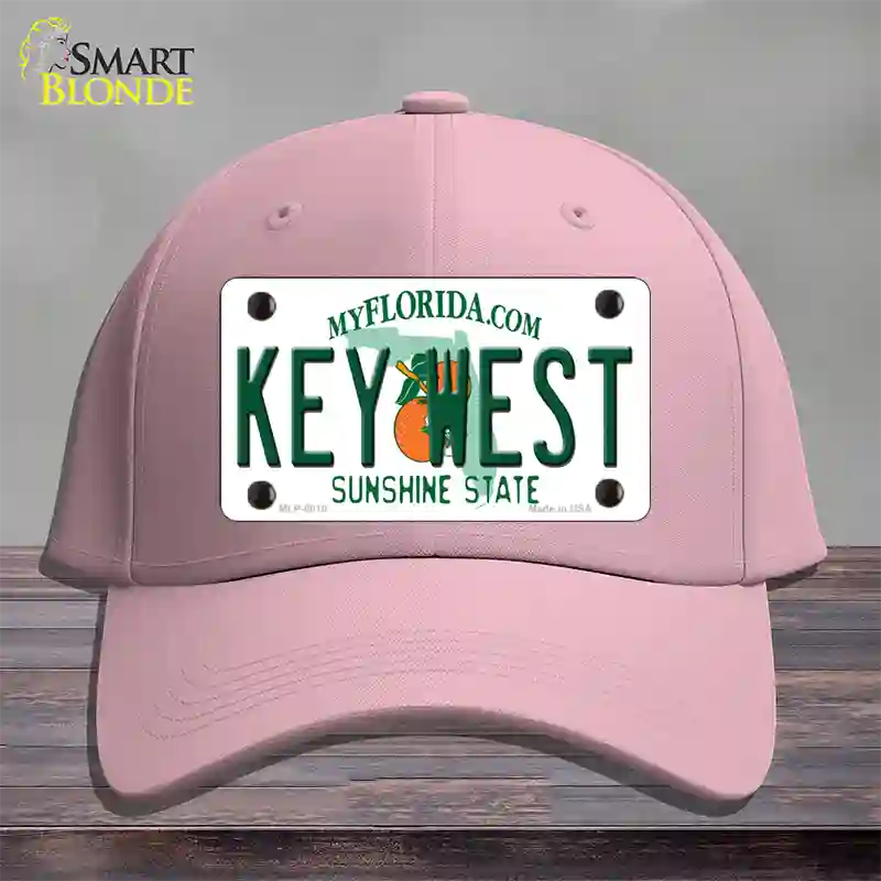 Key West Florida Novelty License Plate Hat Cotton / Pink