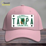 Tampa Florida Novelty License Plate Hat Cotton / Pink